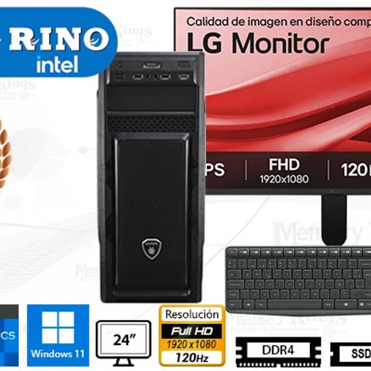 INTEL - Computadora Core i5-12600K Xtreme E250 Plus 16GB 512GB 24 Windows 11