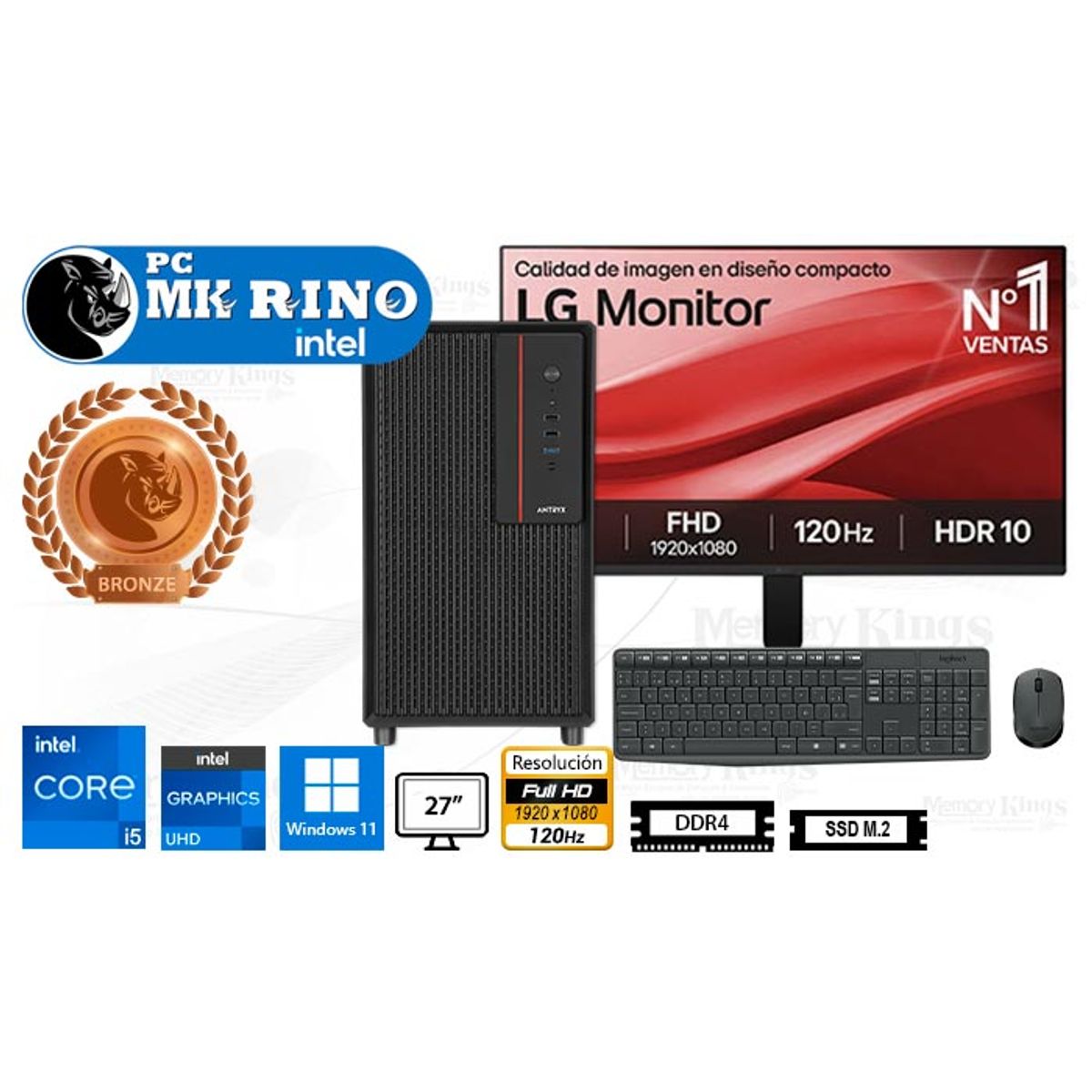 INTEL - Computadora Core i5-12600K Xtreme XM-410 16GB 512GB 27 Windows 11