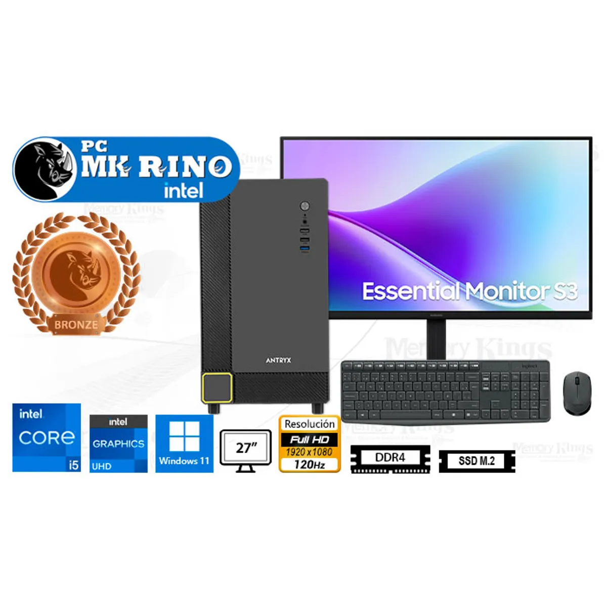 INTEL - Computadora Core i5-12600K Xtreme XM-420 16GB 512GB 27 Windows 11