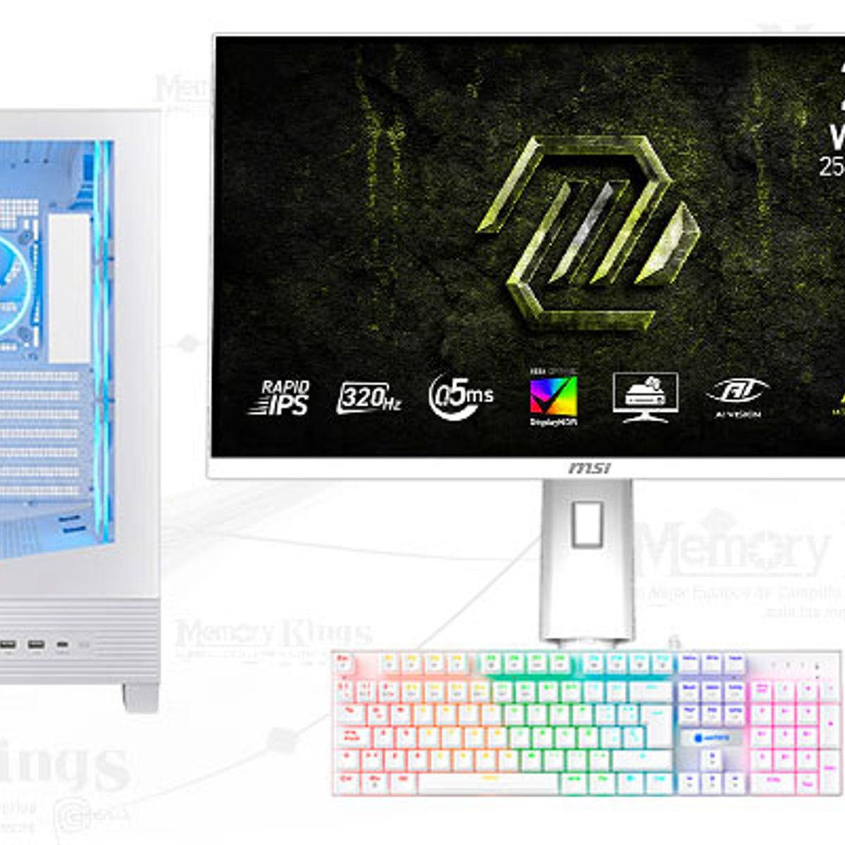INTEL - Computadora Core i7-12700KF A31 Plus White 16GB 1TB 27 RTX 5060 Windows 11