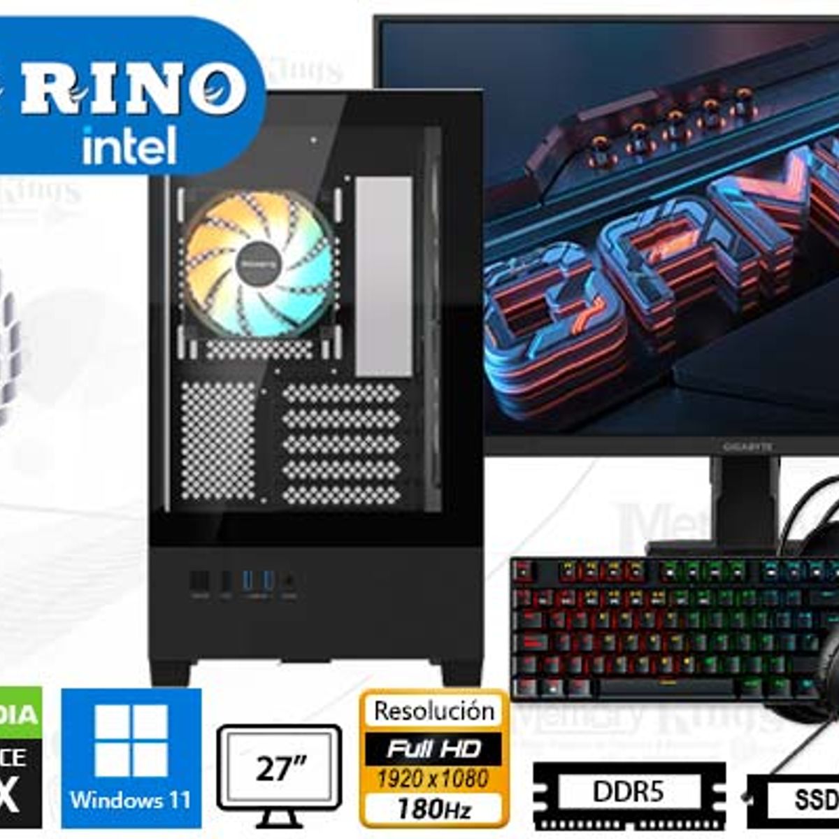 INTEL - Computadora Core i7-14700F C201 Panoramic 16GB 512GB 27 RTX 5050 Windows 11