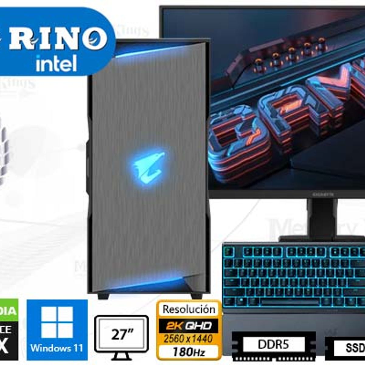 INTEL - Computadora Core i7-14700KF C300 32GB 2TB 27 RTX 5070 Windows 11