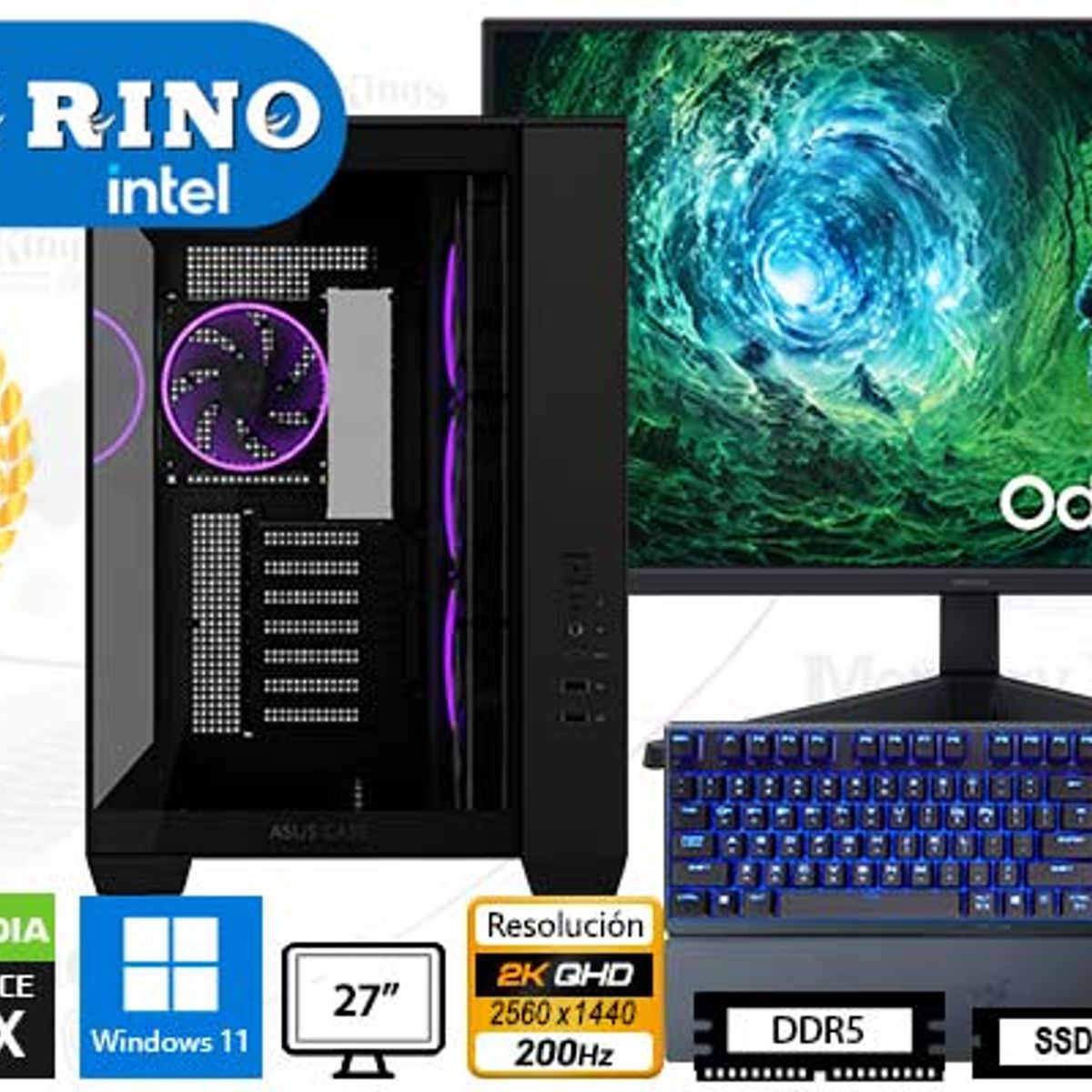 INTEL - Computadora Core i9-12900KF A32 Plus 16GB 1TB 27 RTX 5060 Windows 11