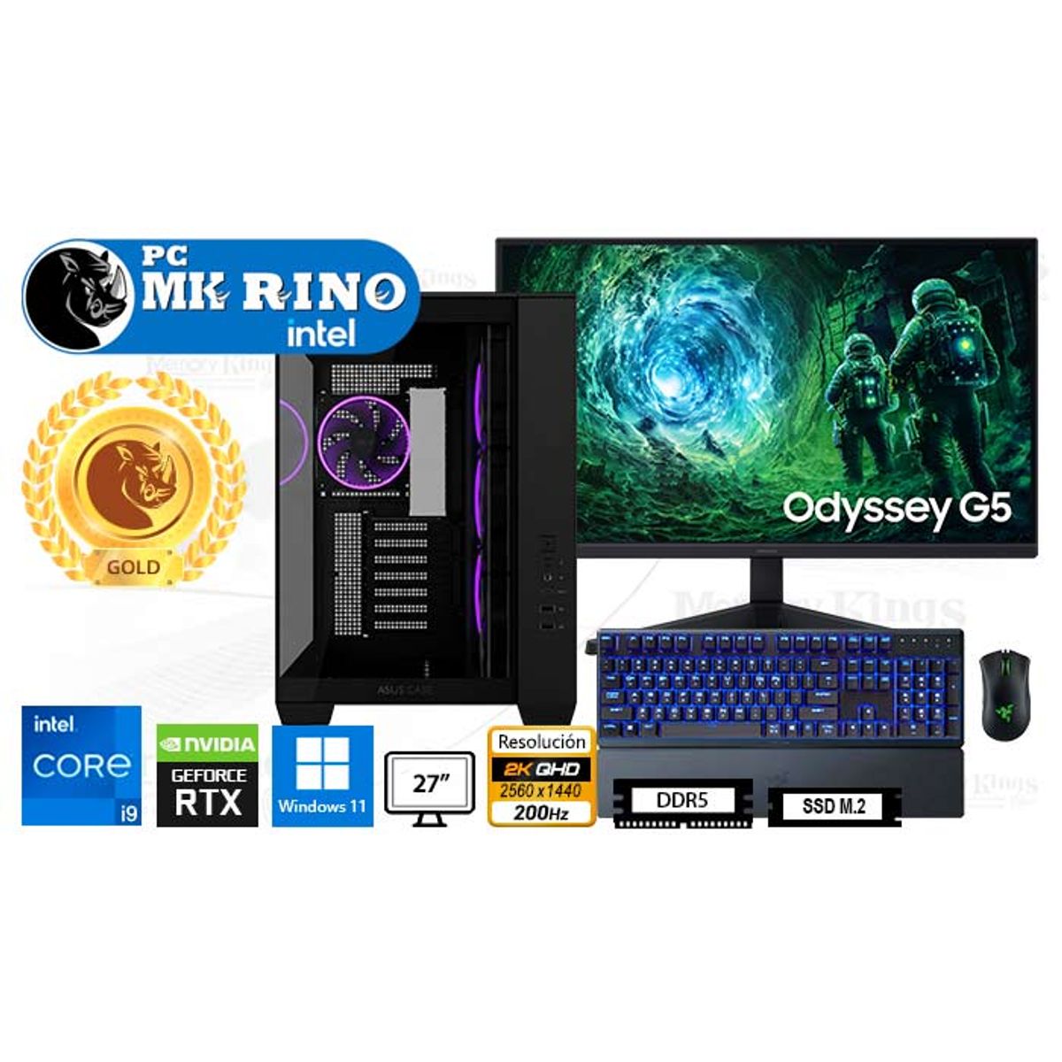 INTEL - Computadora Core i9-12900KF A32 Plus 16GB 1TB 27 RTX 5060 Windows 11