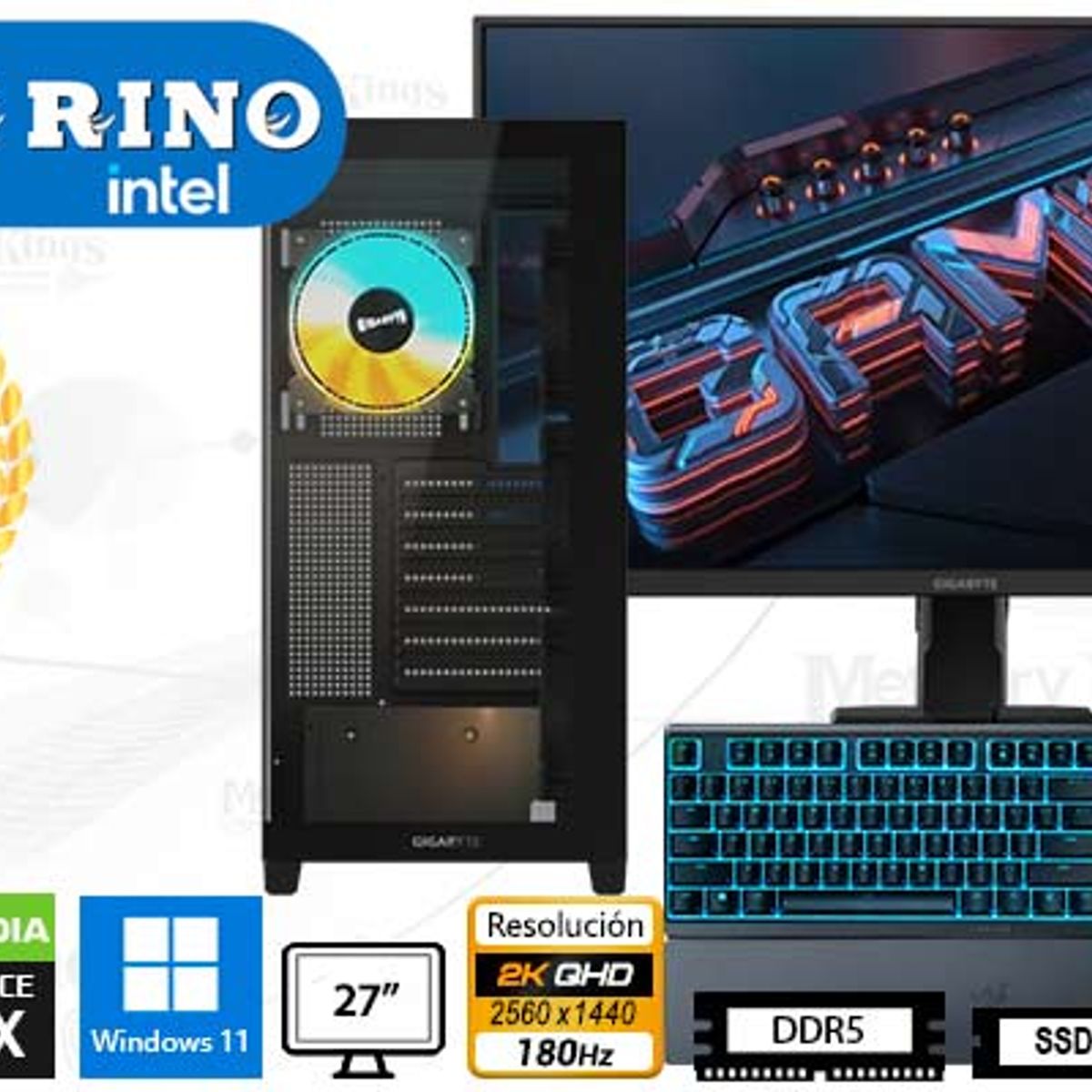 INTEL - Computadora Core i9-12900KF C500 Panoramic 16GB 1TB 27 RTX 5060 Windows 11