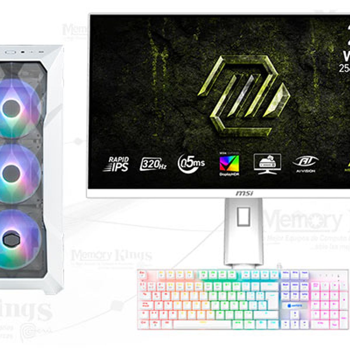 INTEL - Computadora Core i9-14900KF TD500 Mesh White 16GB 1TB 27 RTX 5060 Windows 11