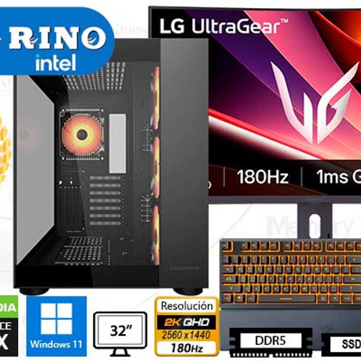 INTEL - Computadora Core i9-14900KF DuoFace Pro 32GB 2TB 32 RTX 5070 Windows 11