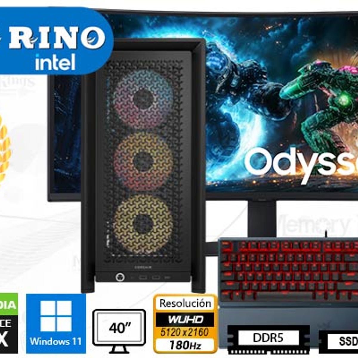INTEL - Computadora Core i9-14900KF Frame 4000D 32GB 2TB 40 RTX 5070 Windows 11