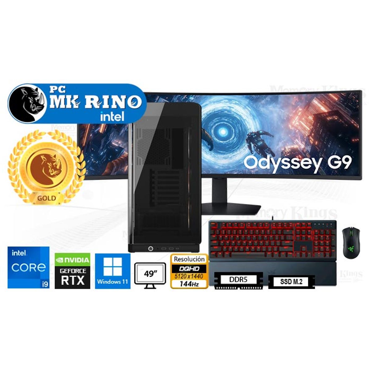 INTEL - Computadora Core i9-14900KF Frame 4500X 32GB 2TB 49 RTX 5070 Windows 11