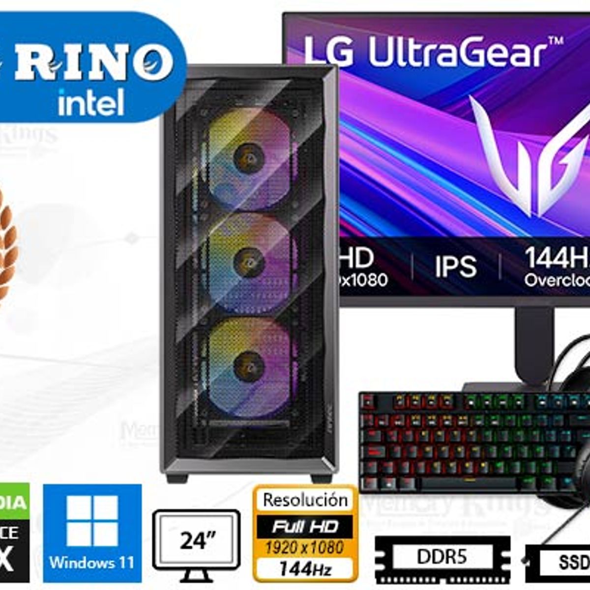 INTEL - Computadora Core Ultra 5 AX85 16GB 512GB 24 RTX 3050 Windows 11