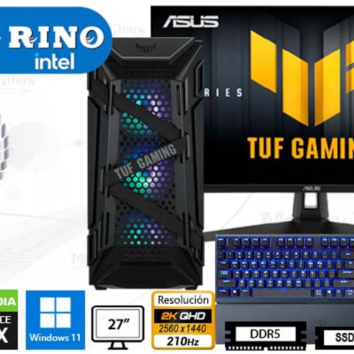 INTEL - Computadora Core Ultra 7 265KF TUF GT301 16GB 1TB 27 RTX 5070 Windows 11