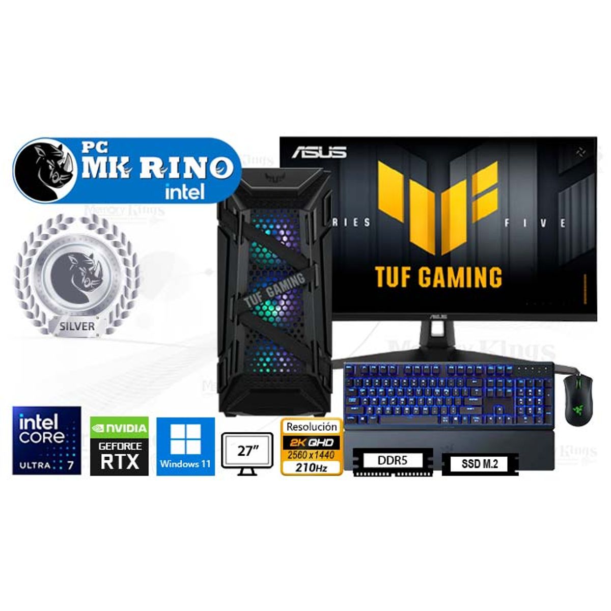 INTEL - Computadora Core Ultra 7 265KF TUF GT301 16GB 1TB 27 RTX 5070 Windows 11