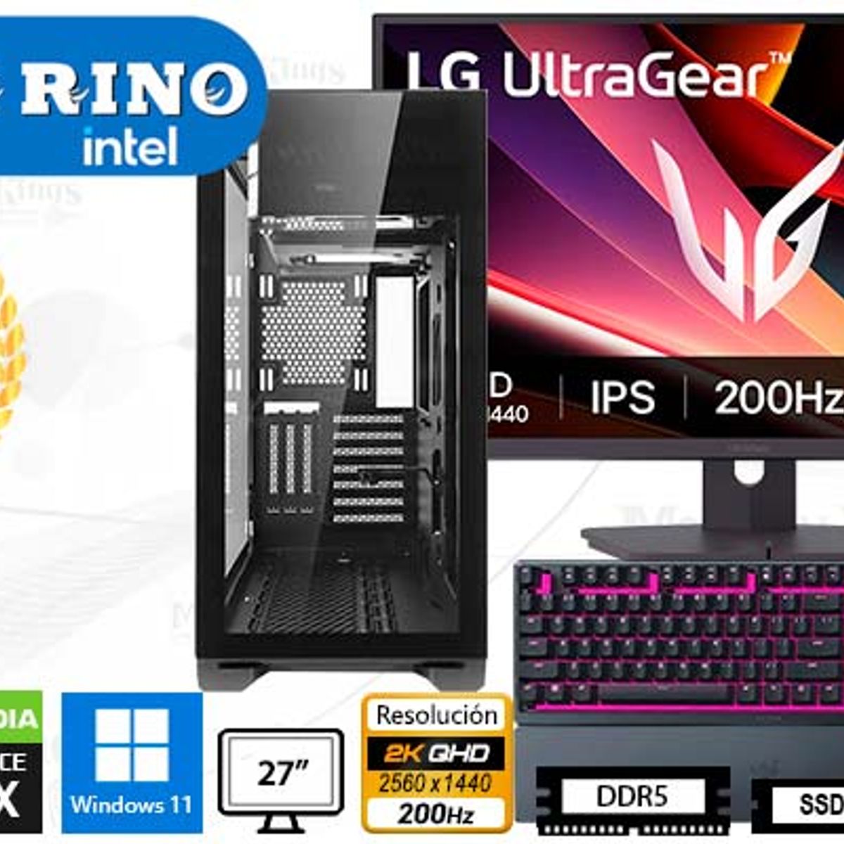INTEL - Computadora Core Ultra 9 285K P120 Crystal 32GB 2TB 27 RTX 5070 Windows 11