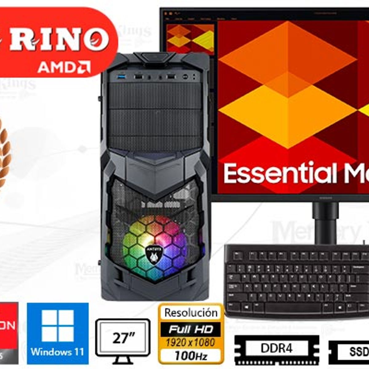 AMD - Computadora Ryzen 5 5600GT Elegant 670 16GB 512GB 27 Radeon Windows 11