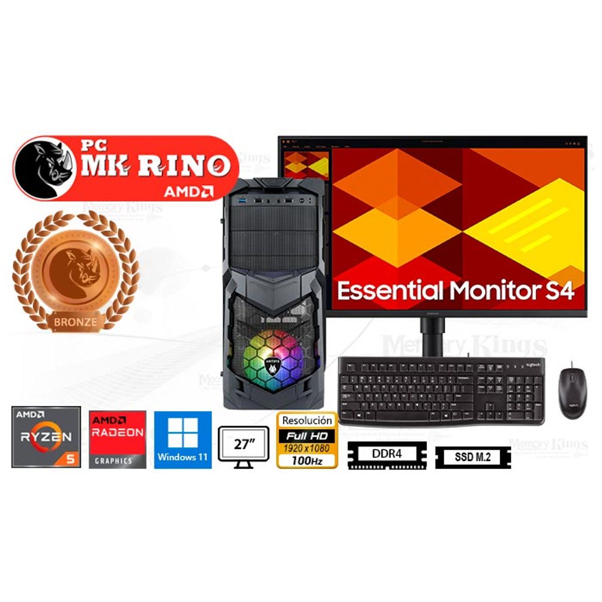 AMD - Computadora Ryzen 5 5600GT Elegant 670 16GB 512GB 27 Radeon Windows 11