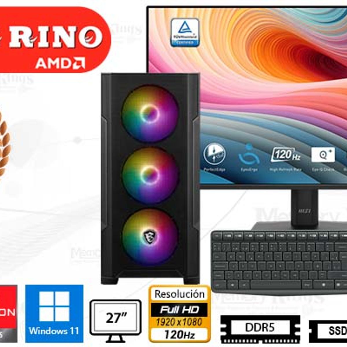 AMD - Computadora Ryzen 5 8600G M100A 8GB 512GB 27 Radeon Windows 11