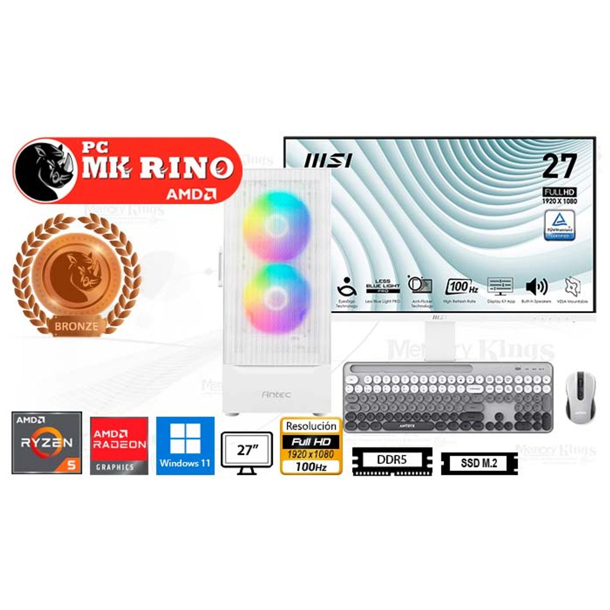 AMD - Computadora Ryzen 5 8600G NX410 8GB 512GB 27 Radeon Windows 11