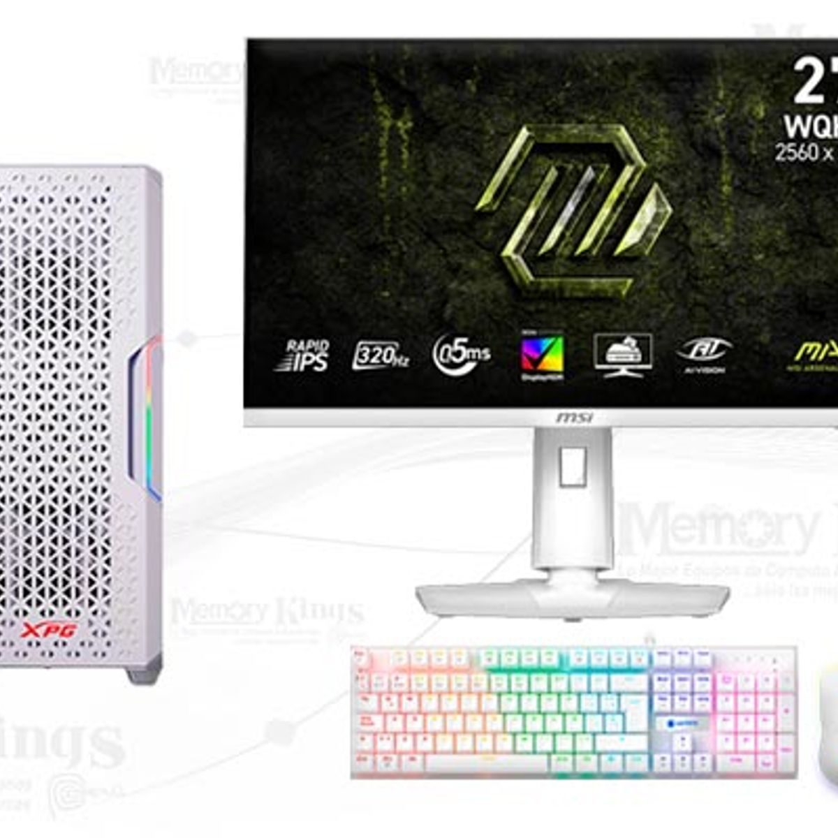 AMD - Computadora Ryzen 7 8700F Starker Air White 16GB 1TB 27 Radeon RX 9060 XT Windows 11