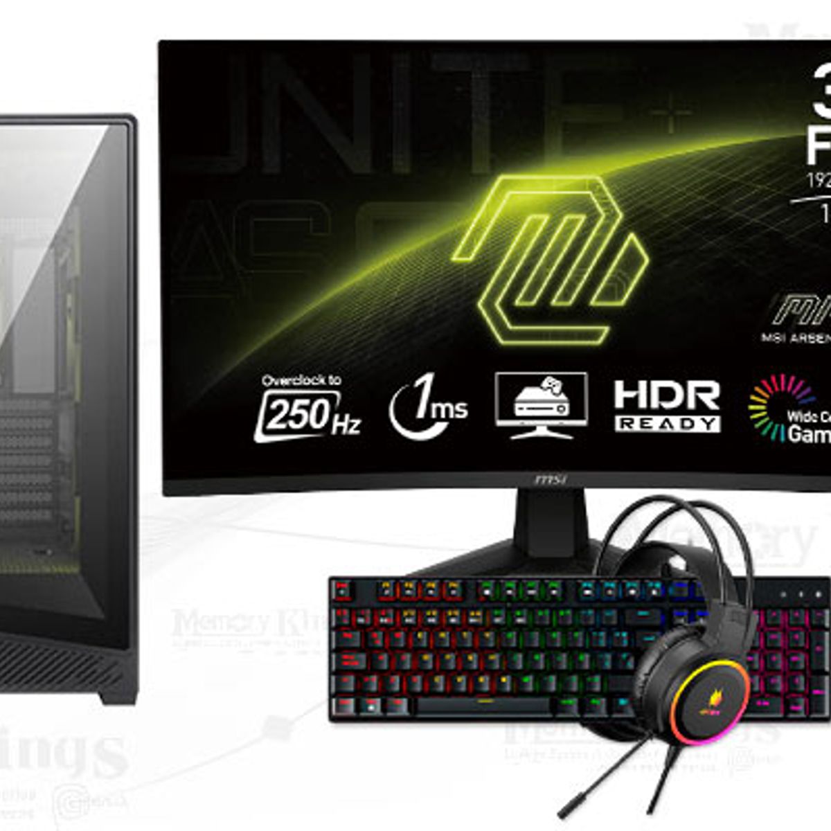 AMD - Computadora Ryzen 7 8700F Pano 130R 16GB 1TB 32 Radeon RX 9060 XT Windows 11