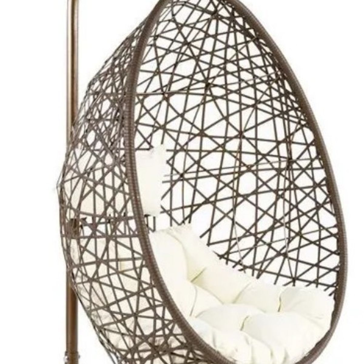 ANYHOGAR - Silla Colgante De Terraza Ratán Pe Café