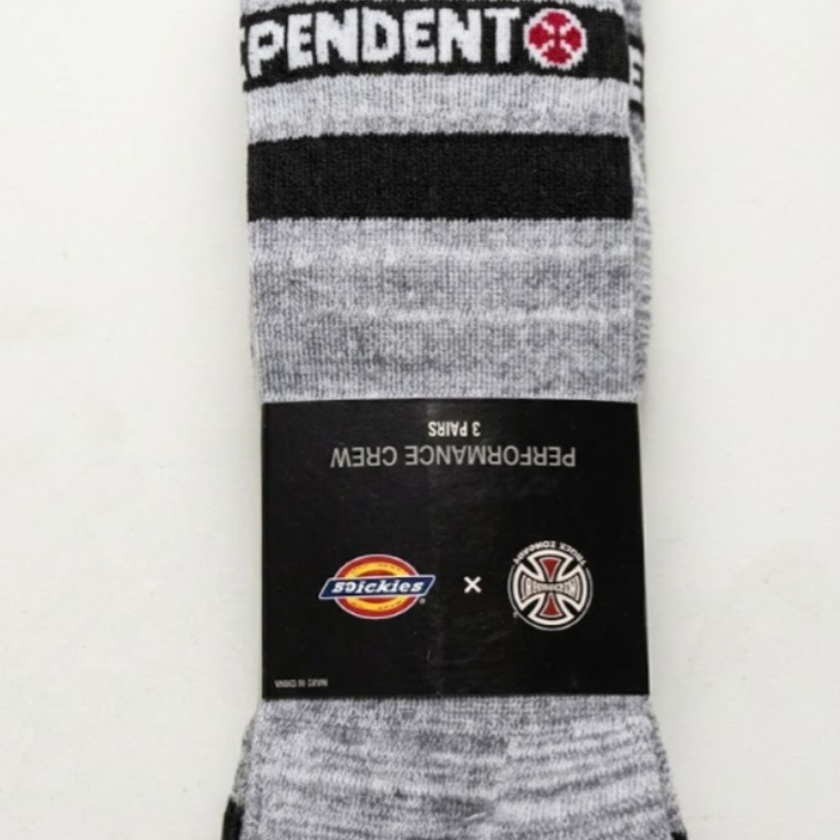 DICKIES - MEDIAS HOMBRE DICKIES X INDEPENDENT CREW ASSORTMENT PACK  DE 3 MEDIAS GRIS SURT 6/12