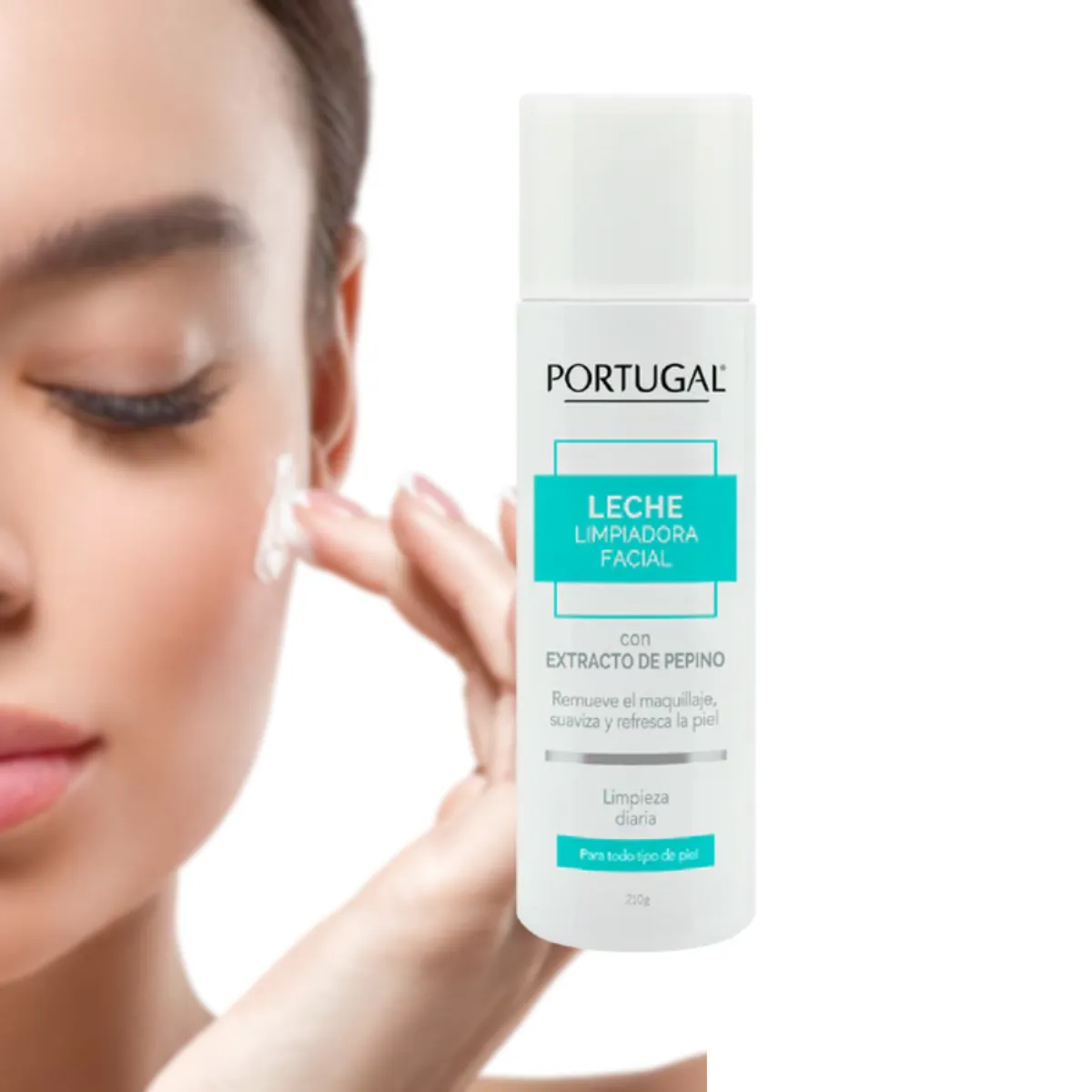 PORTUGAL - Leche Limpiadora Facial con Extracto de Pepino Portugal - Frasco 210 G