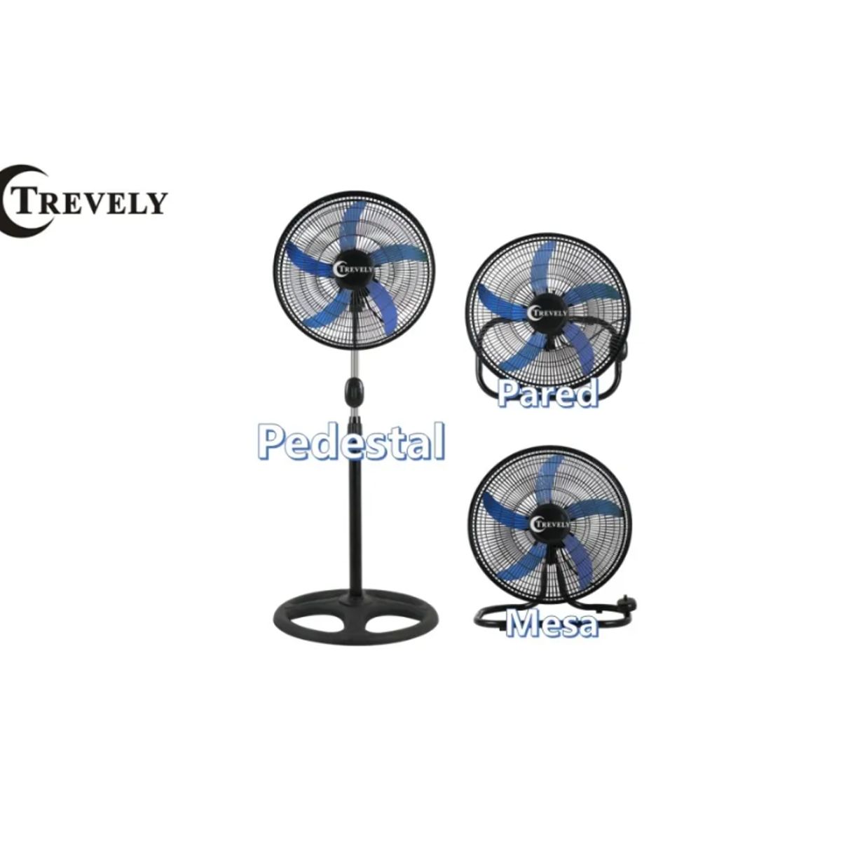 TREVELY - Ventilador 3 en 1 18" TREVELY VT-1832 - 90W - Azul