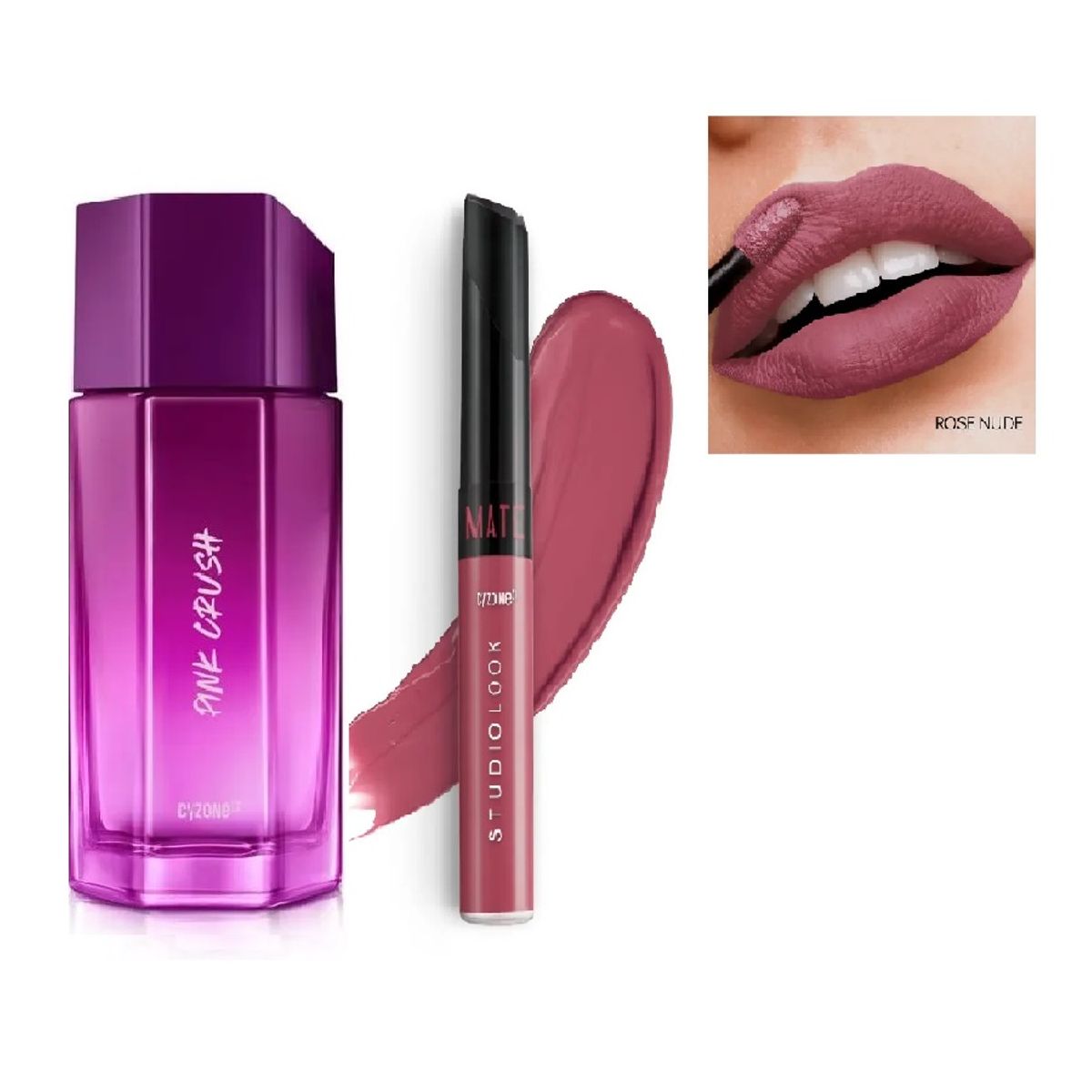 CYZONE - Perfume femenino Pink Crush mas LabiaI Rosa Nude - Cyzone