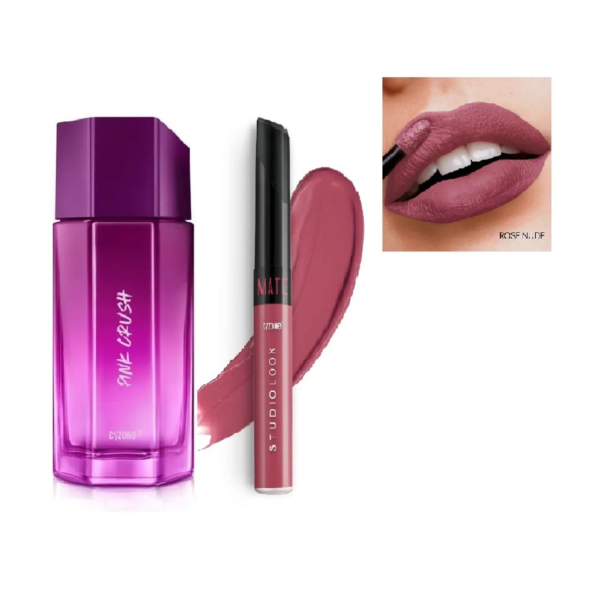CYZONE - Perfume femenino Pink Crush mas LabiaI Rosa Nude - Cyzone
