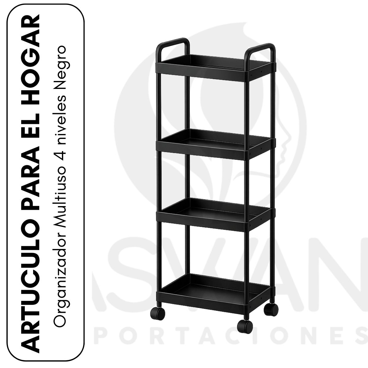Organizador Multiuso 4 niveles Negro, marca GENERICO - Foto Principal