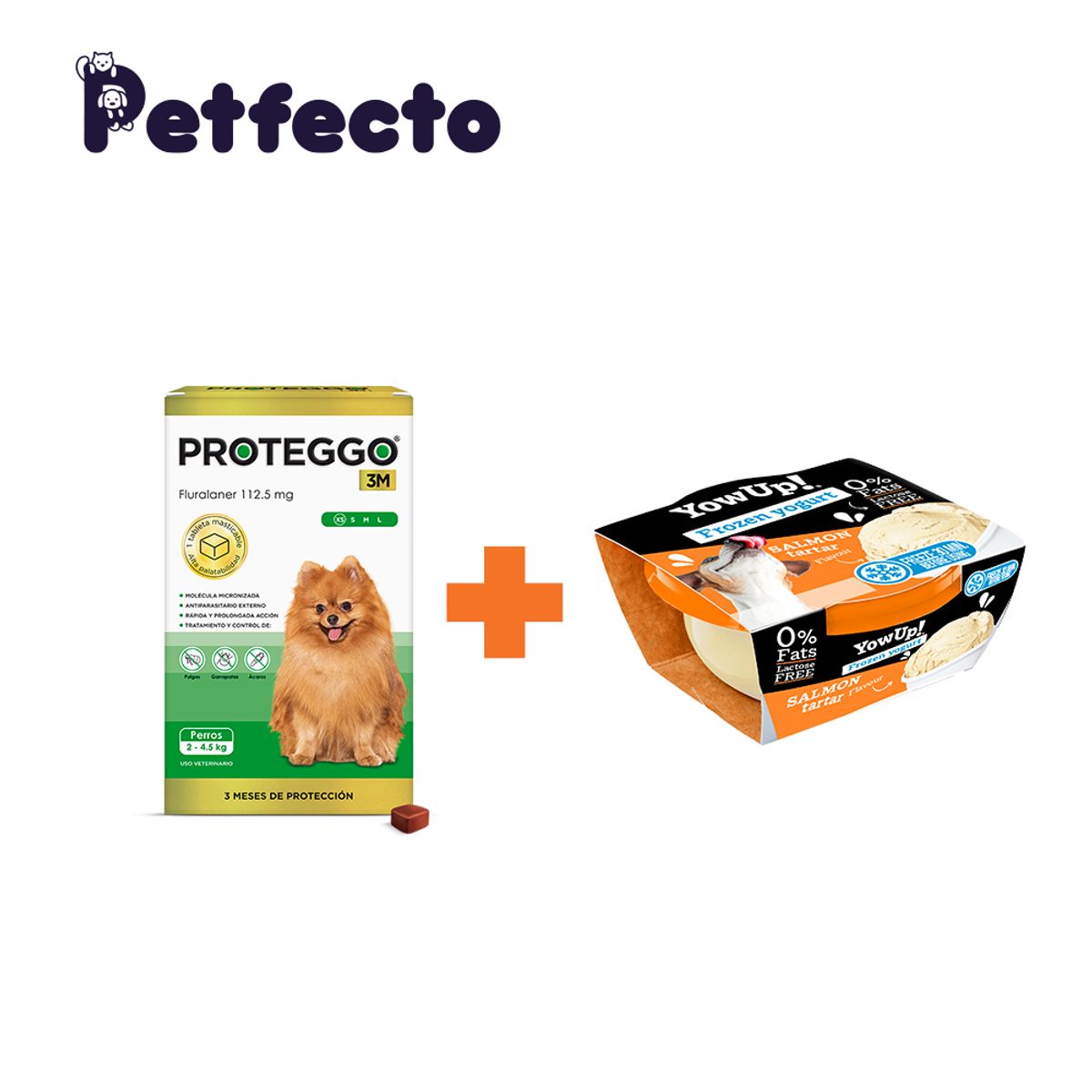 PROTEGGO - ANTIPULGAS PARA PERROS - 3 MESES (2 – 4.5 kg.) +1 HELADO SALMÓN TARTAR