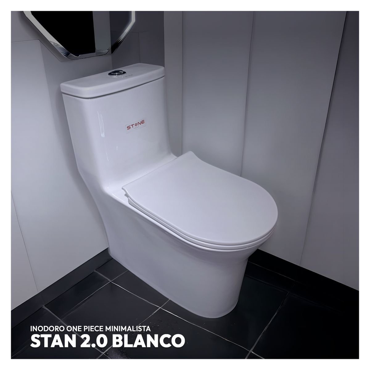 STONE - INODORO ONE PIECE MINIMALISTA STAN 2.0 BLANCO STONE