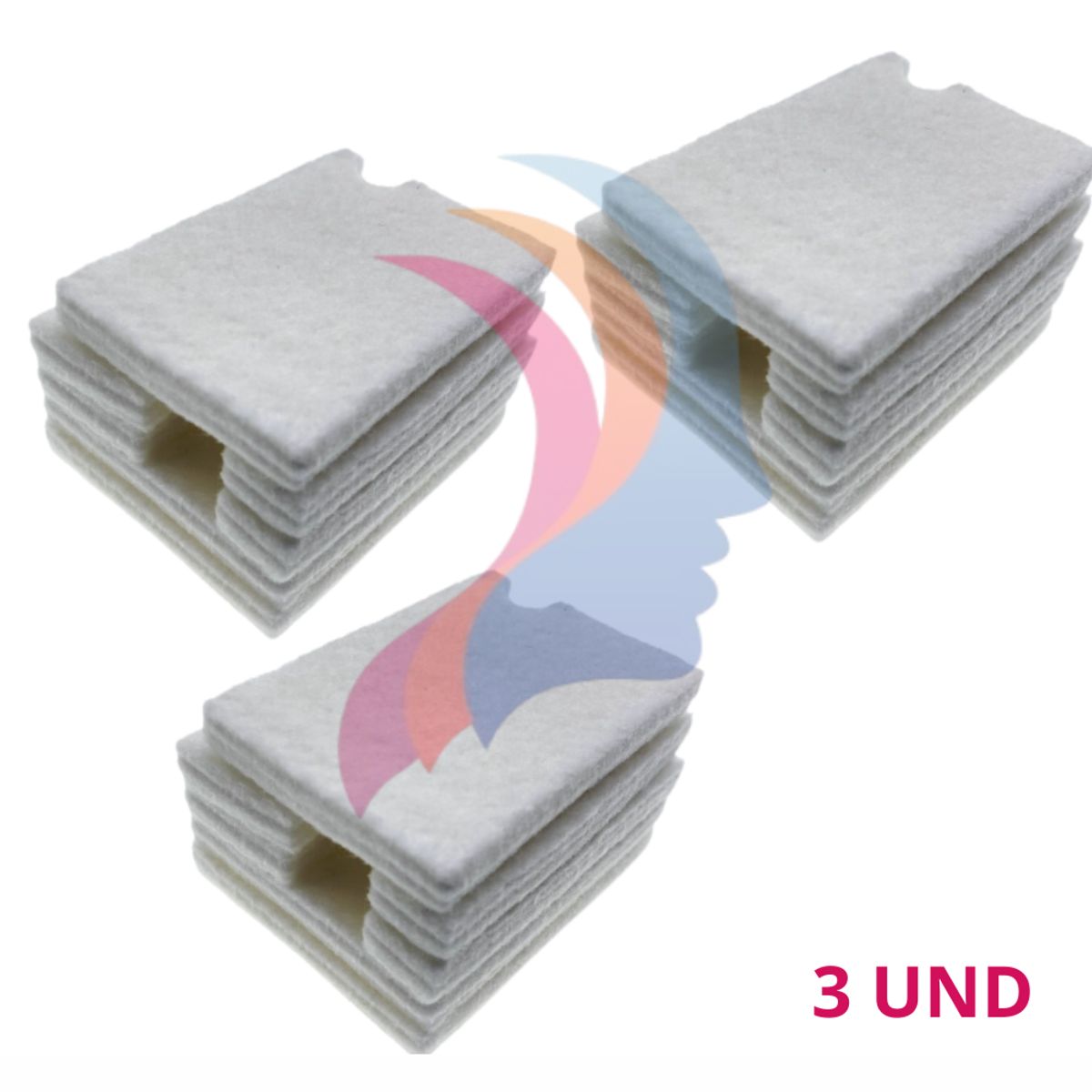 GENERICO - 3 UNIDADES Almohadilla COMPATIBLE l1110 l1210 l3110 l3210 l3150 l3250