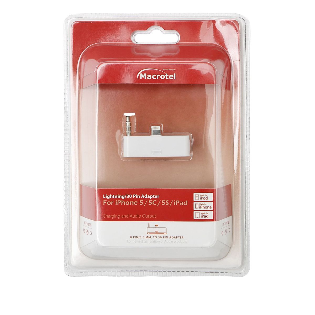 MACROTEL - Adaptador para Iphone 4 o 5