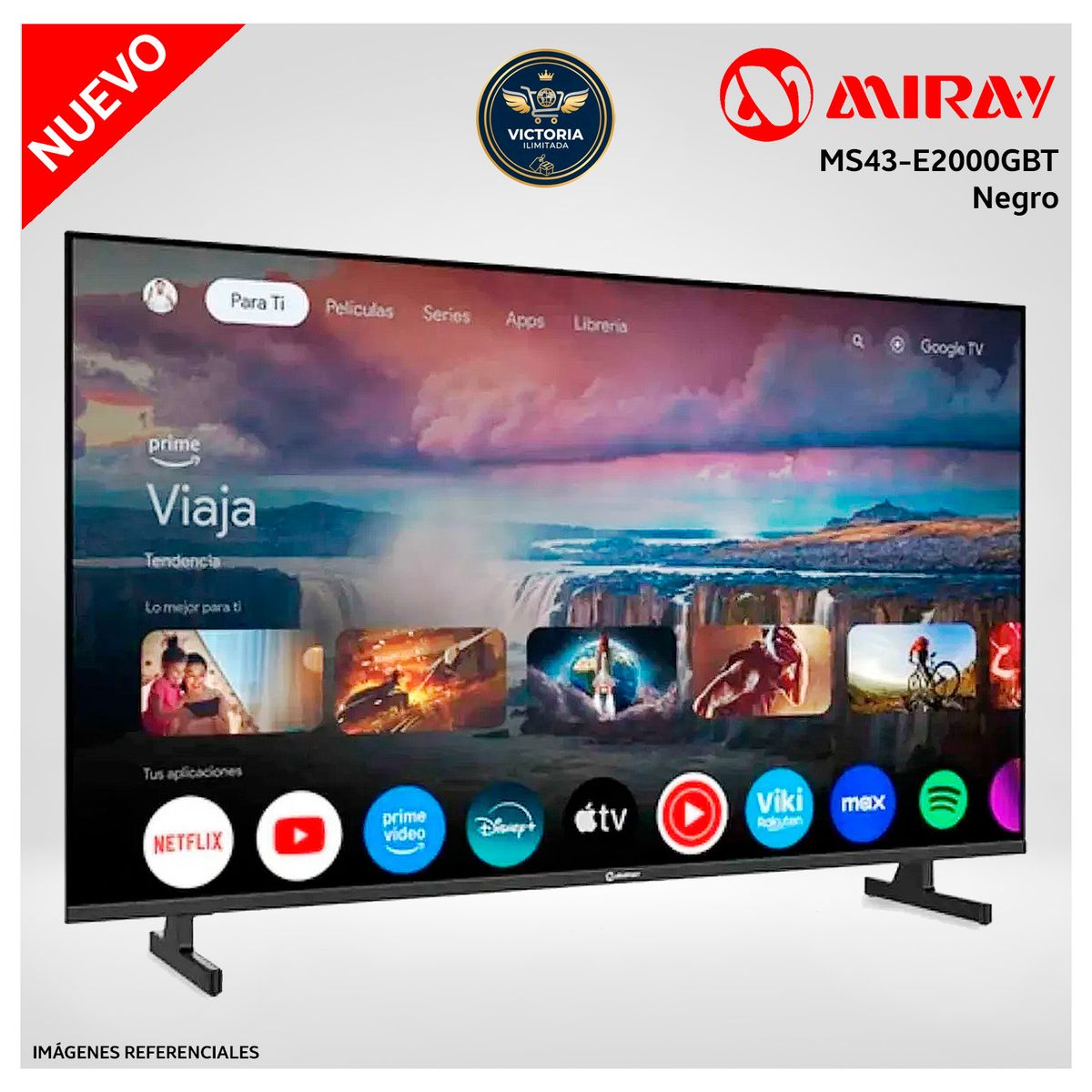 Televisor Miray 43 Pulg Google TV LED FHD MS43-E2000GBT, marca BLACKLINE - Foto 2