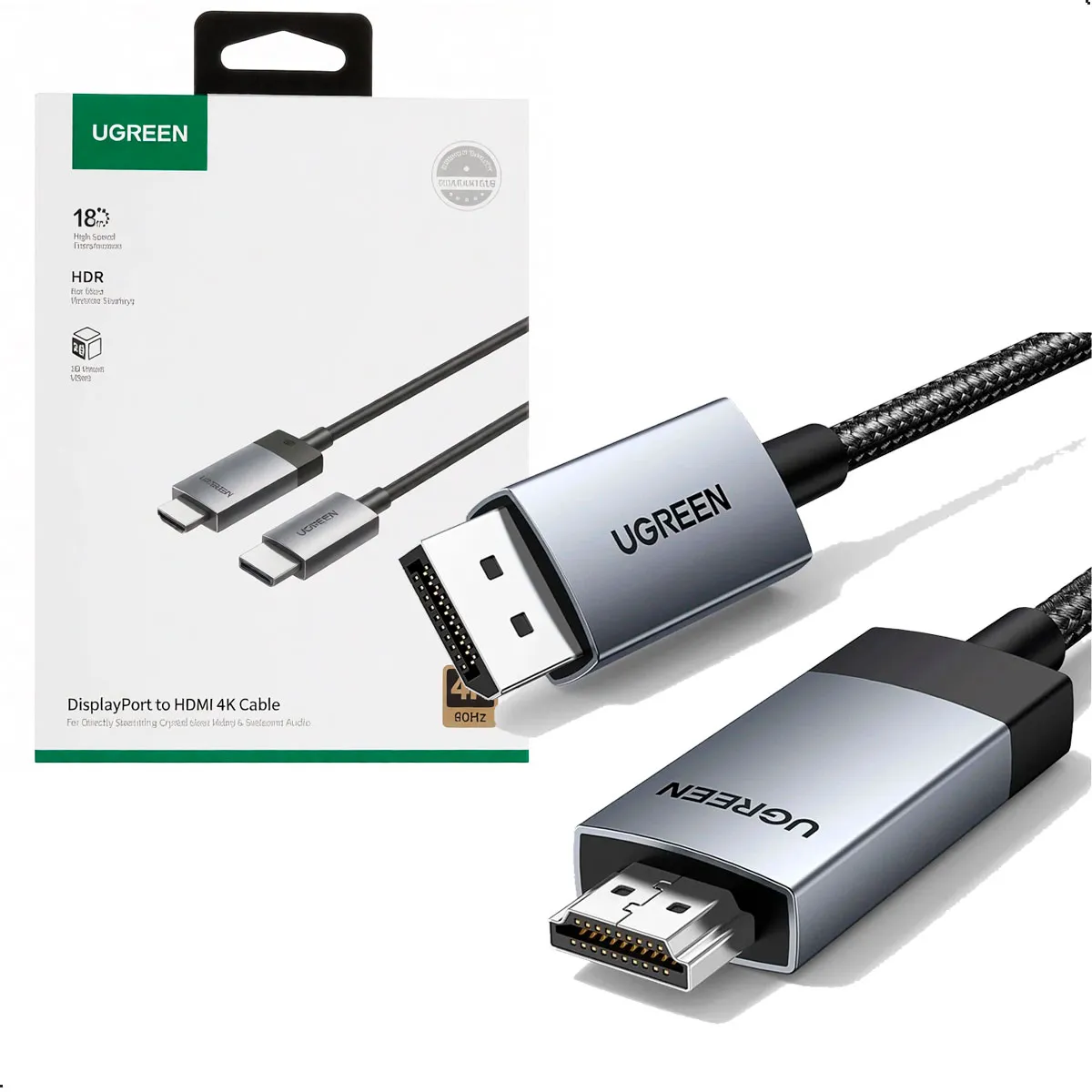 UGREEN - Cable Displayport A Hdmi Ugreen 4k 3m Alta Resolución