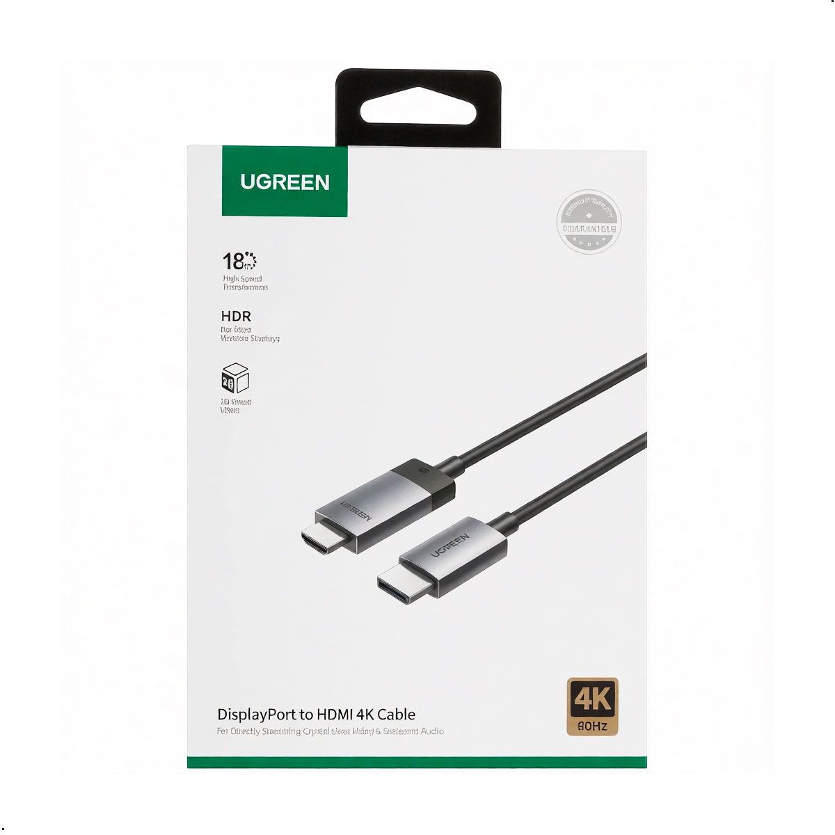 UGREEN - Cable Displayport A Hdmi Ugreen 4k 3m Alta Resolución