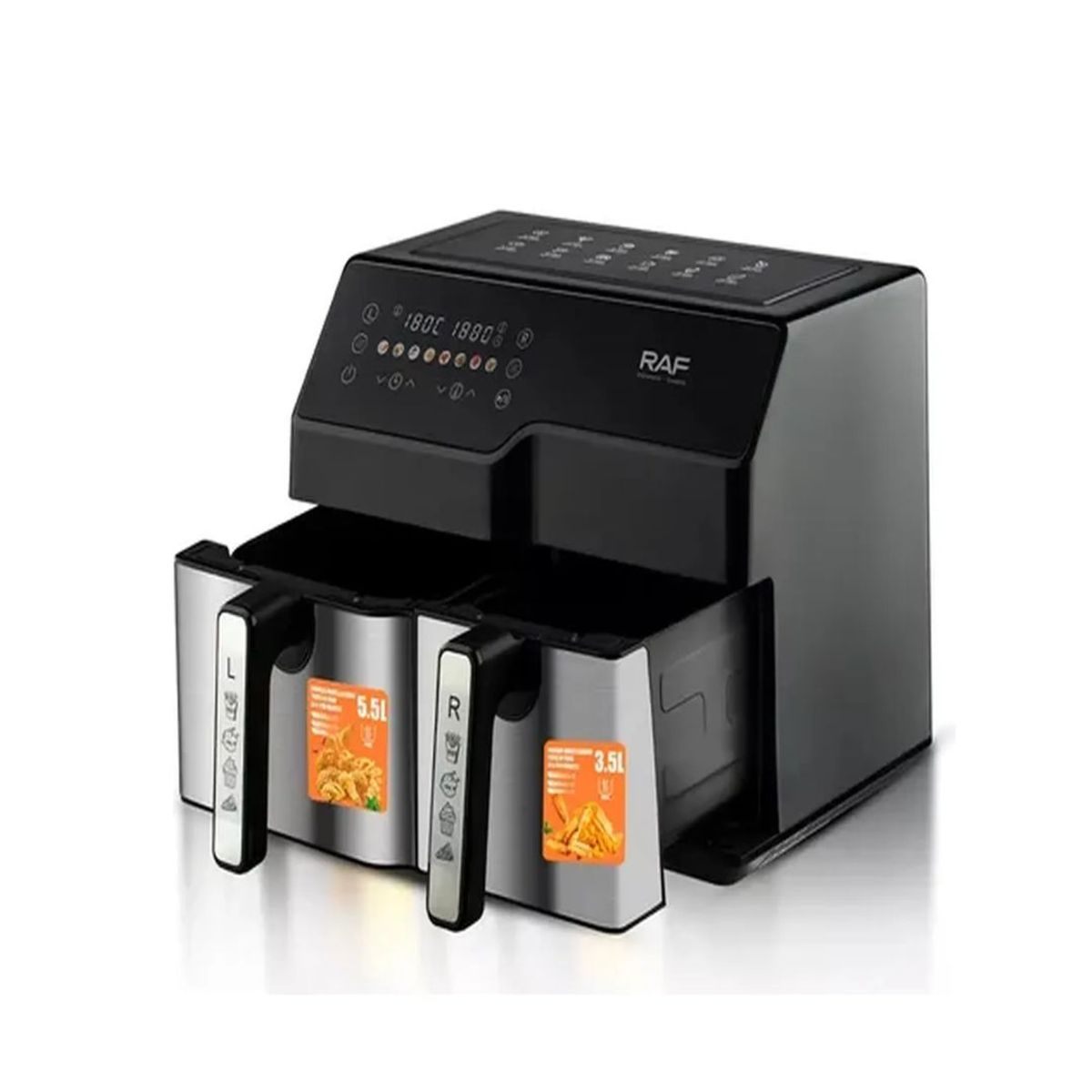 GENERICO - FREIDORA DE AIRE MULTIFUNCIONAL DOBLE CESTA INTELIGENTE