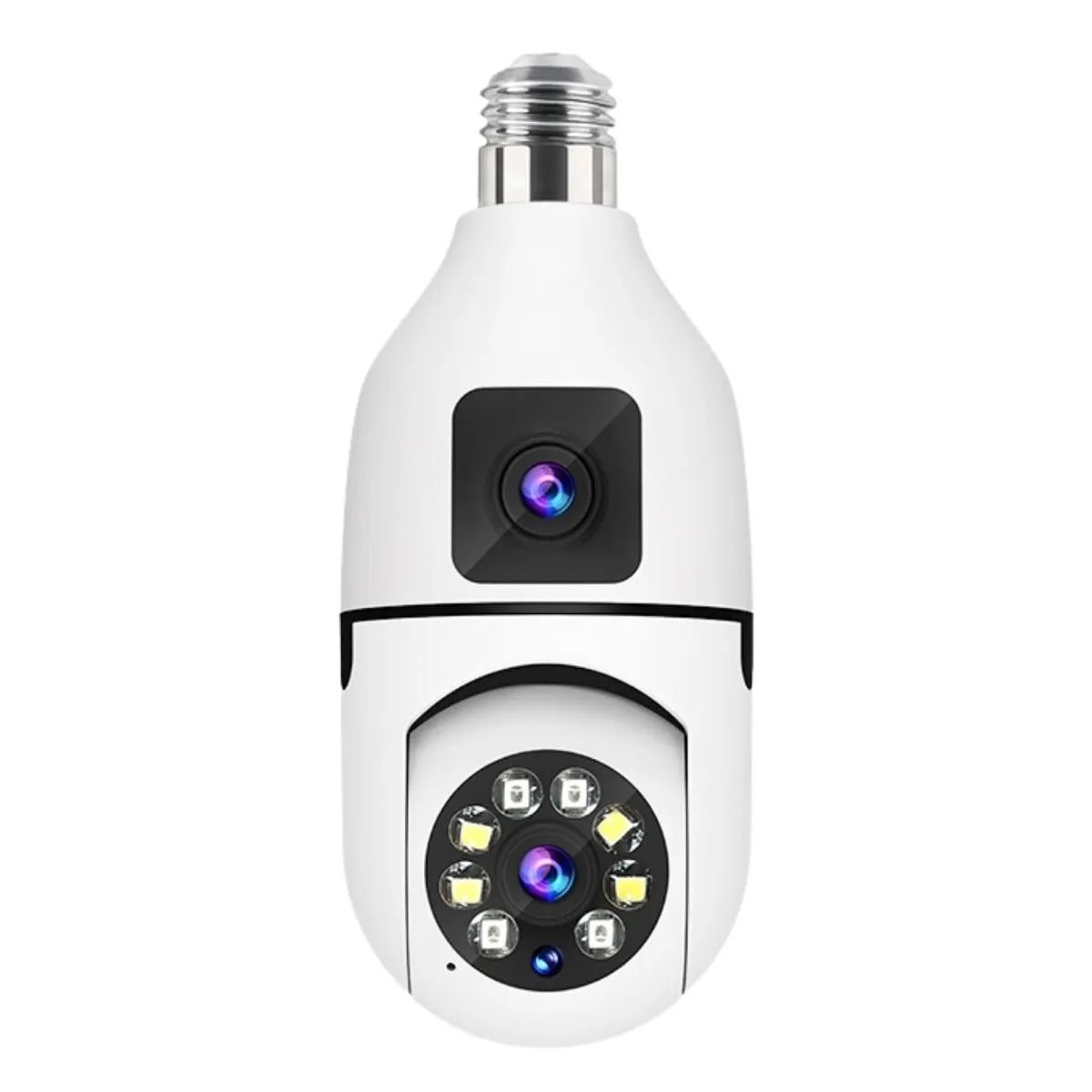 GENERICO - Foco Cámara WiFi  Full HD Doble Lente con Visión Nocturna y Audio