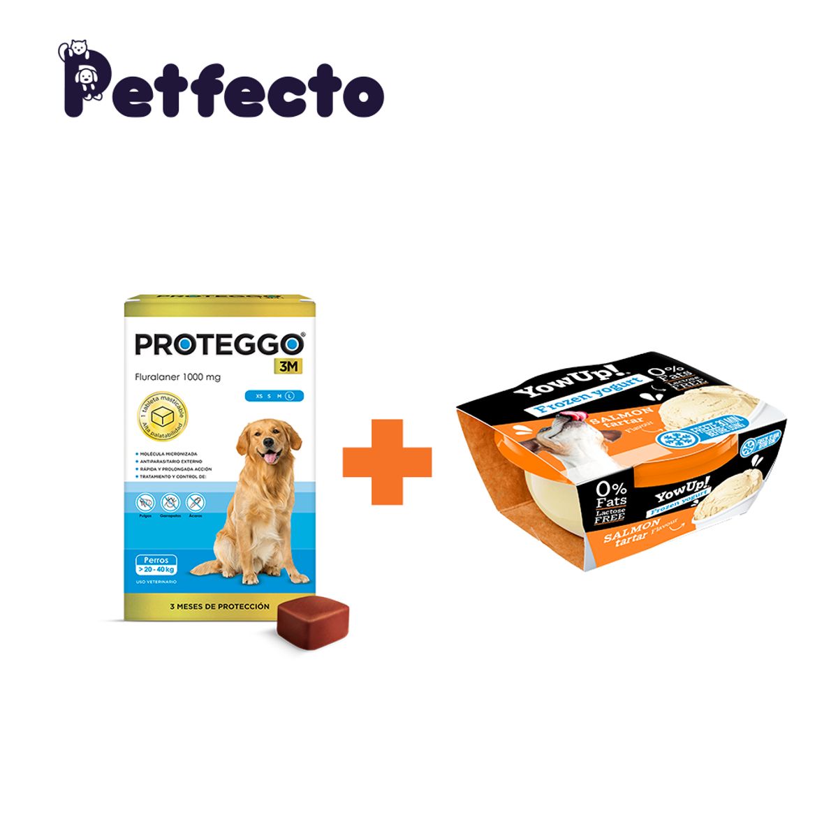 PROTEGGO - ANTIPULGAS PARA PERROS - 3 MESES (>20 – 40 kg.) +1 HELADO SALMÓN TARTAR