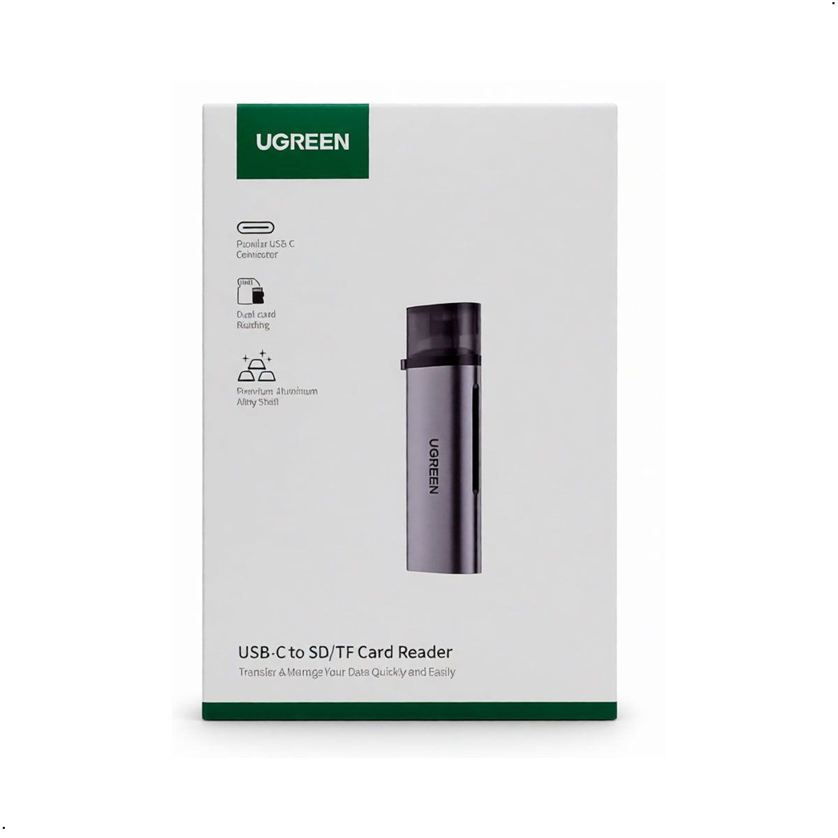 UGREEN - Ugreen CM184 Lector Tarjeta Usb C Tipo C Sd Micro Sd 5gbps