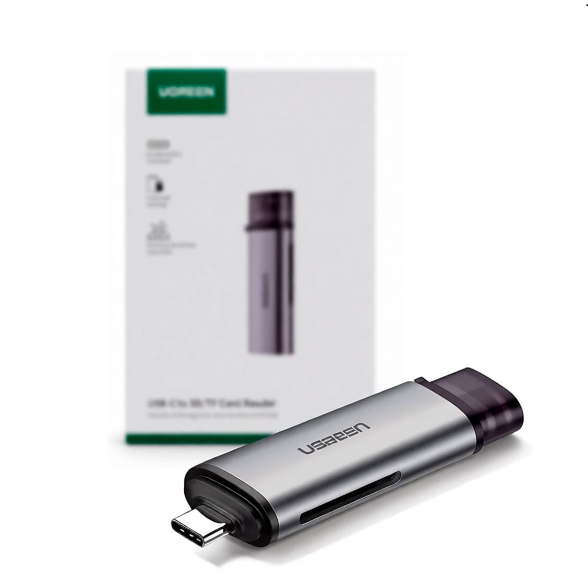 UGREEN - Lector De Tarjetas Ugreen CM184 Usb C Sd Micro Sd 5gbps