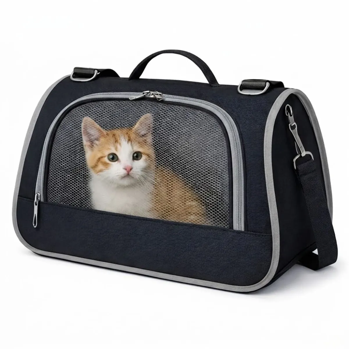 GENERICO - Jaula Plegable de Perros Gatos Pequeños Medianos Bolsa Transporte Ventilación Malla Correa AJ312976