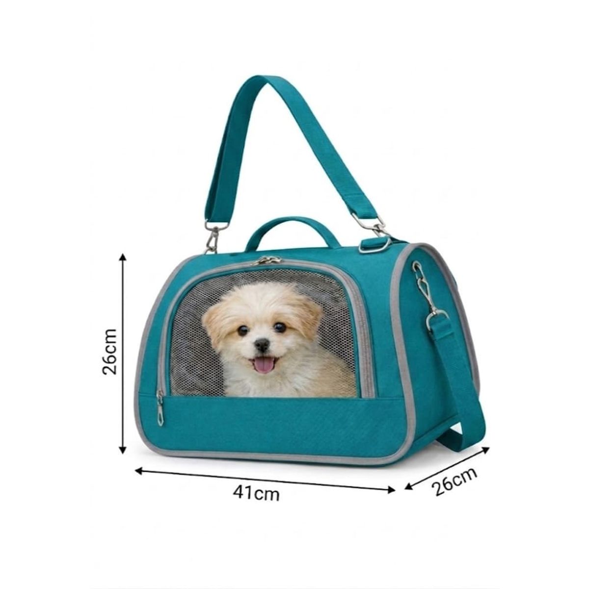 GENERICO - Jaula Plegable de Perros Gatos Pequeños Medianos Bolsa Transporte Ventilación Malla Correa AJ312976