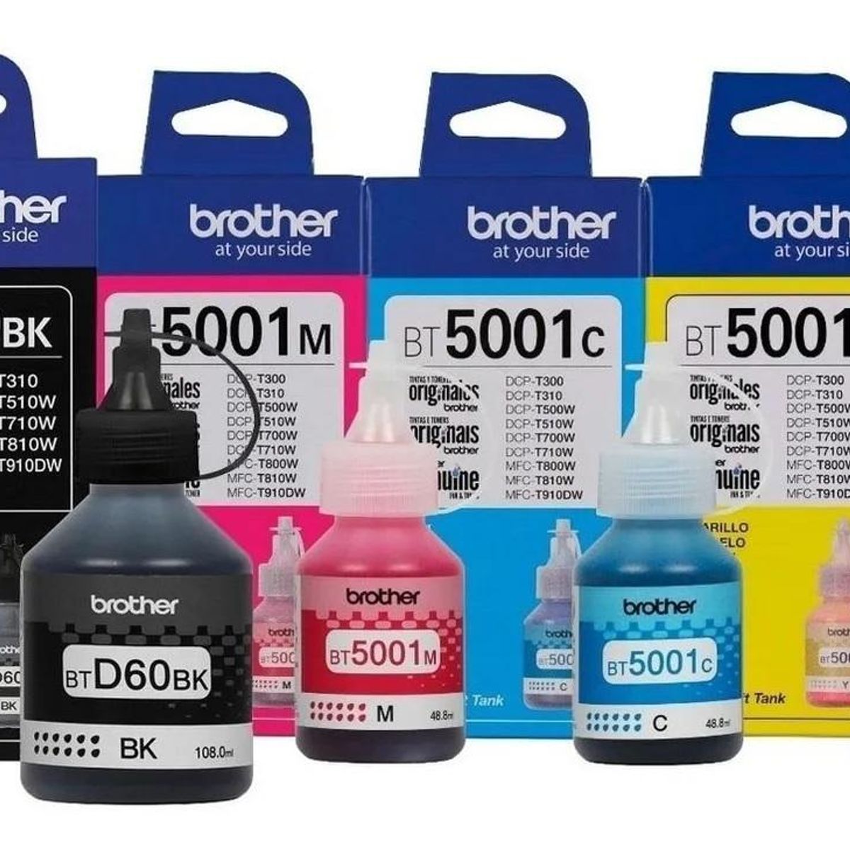 GENERICO - PACK DE TINTAS BROTHER BTD60BK  BT5001C  BT5001M  BT5001Y