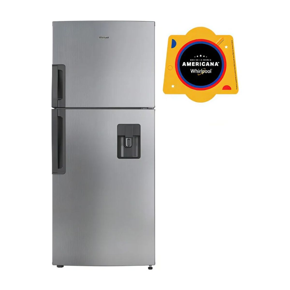 WHIRLPOOL - Refrigeradora Whirlpool 394 Litros Top Mount No Frost Plata