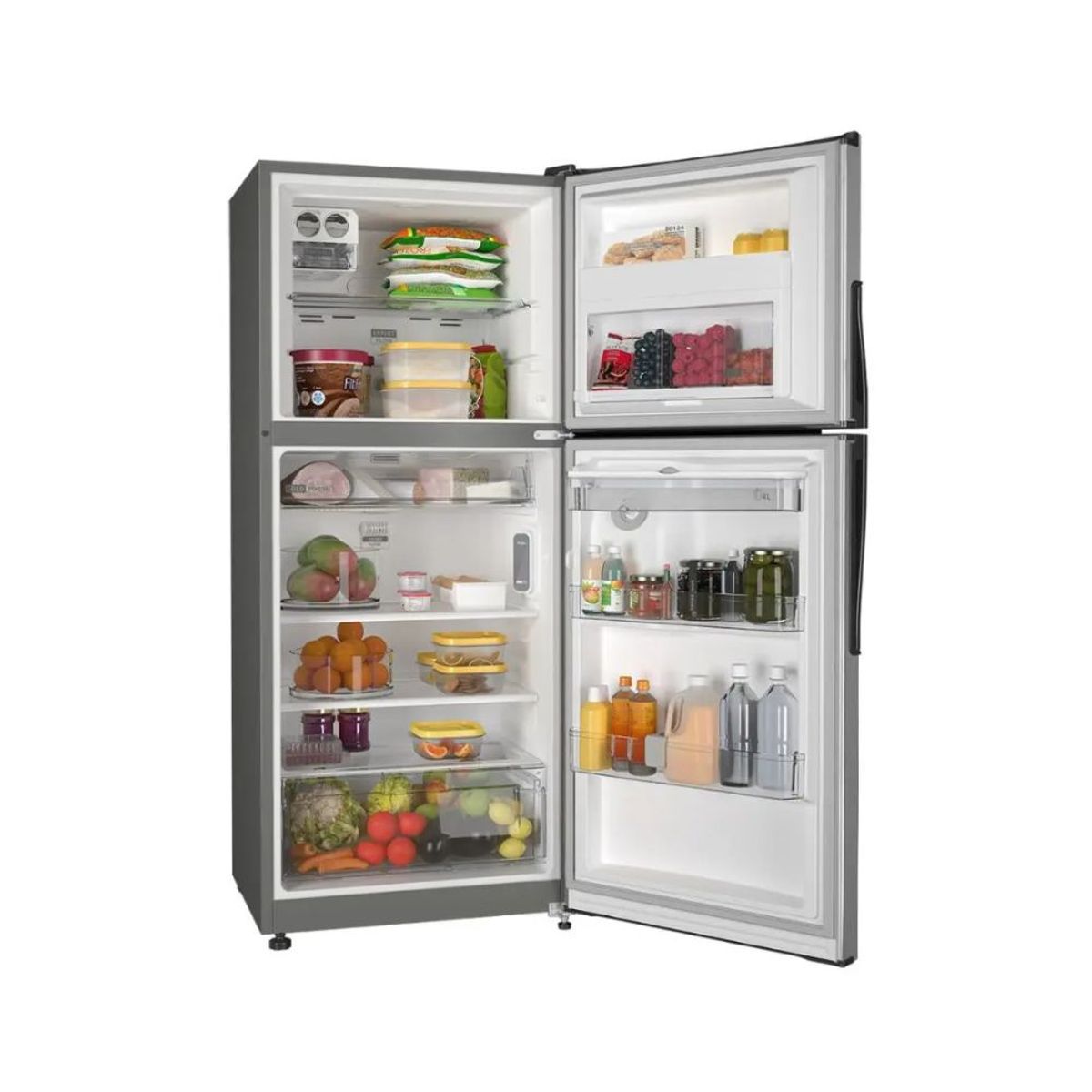 WHIRLPOOL - Refrigeradora Whirlpool 394 Litros Top Mount No Frost Plata