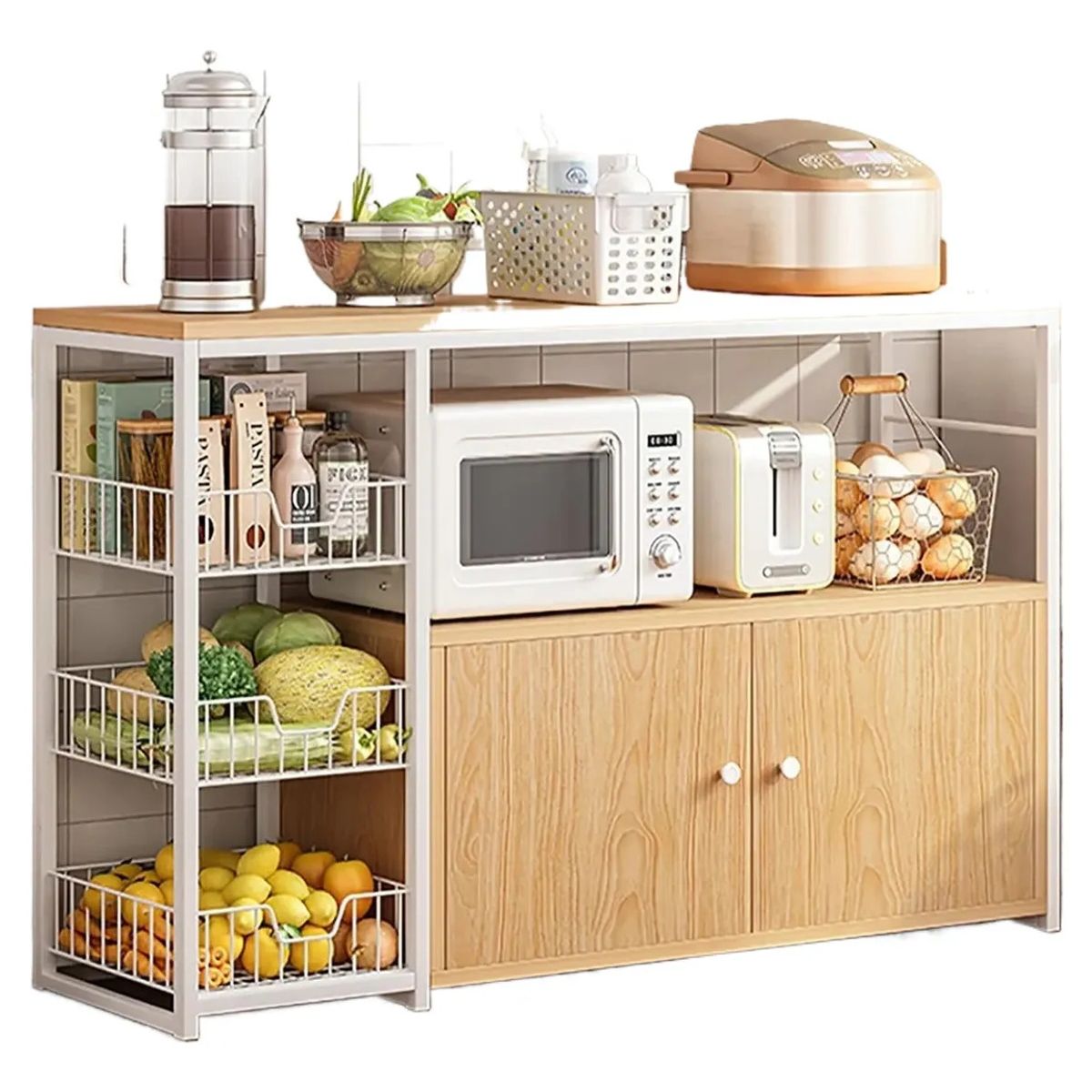 Mueble Organizador Cocina Microondas Despensa Minimalista, marca ANYHOGAR - Foto Principal