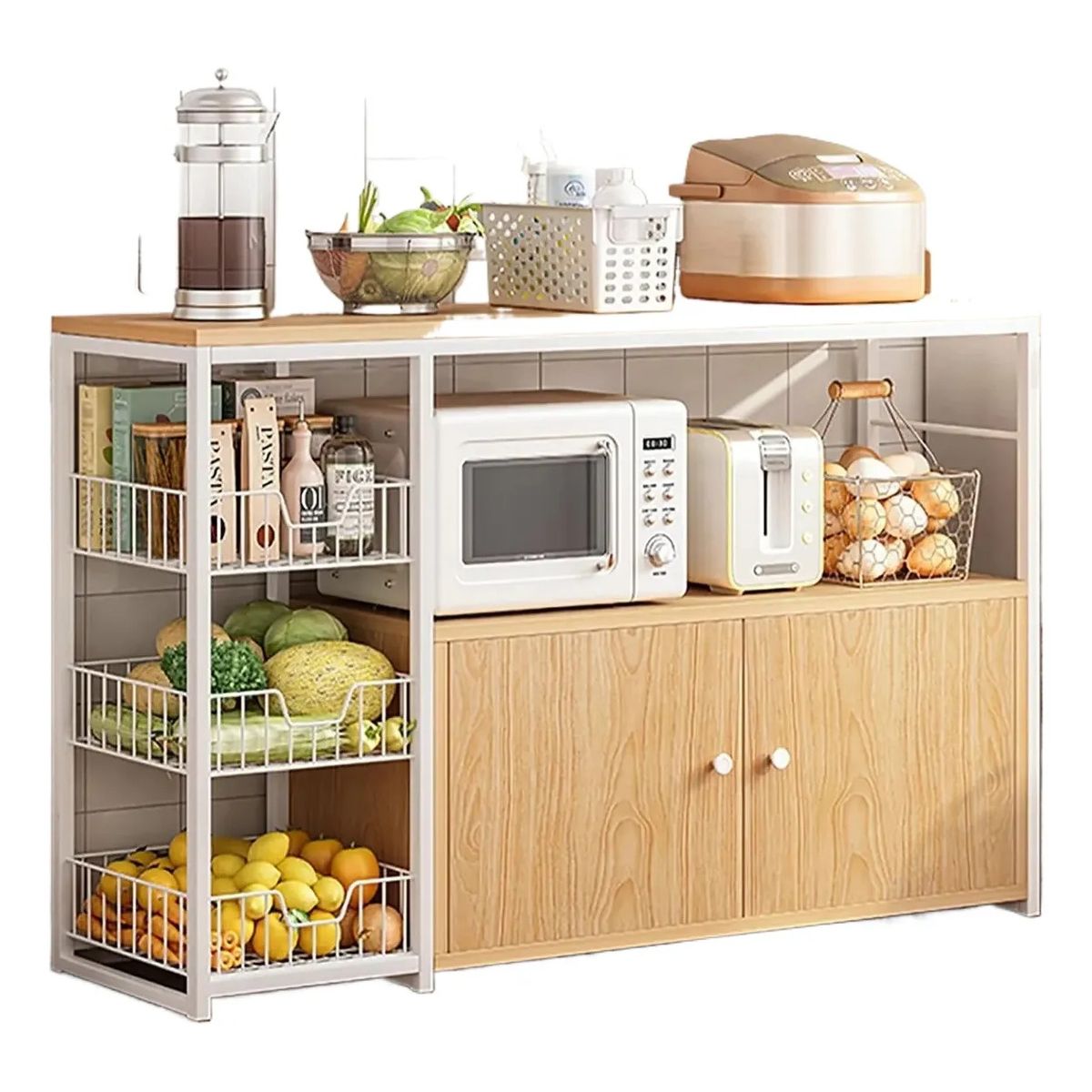 Mueble Organizador Cocina Microondas Despensa Minimalista, marca ANYHOGAR - Foto Principal