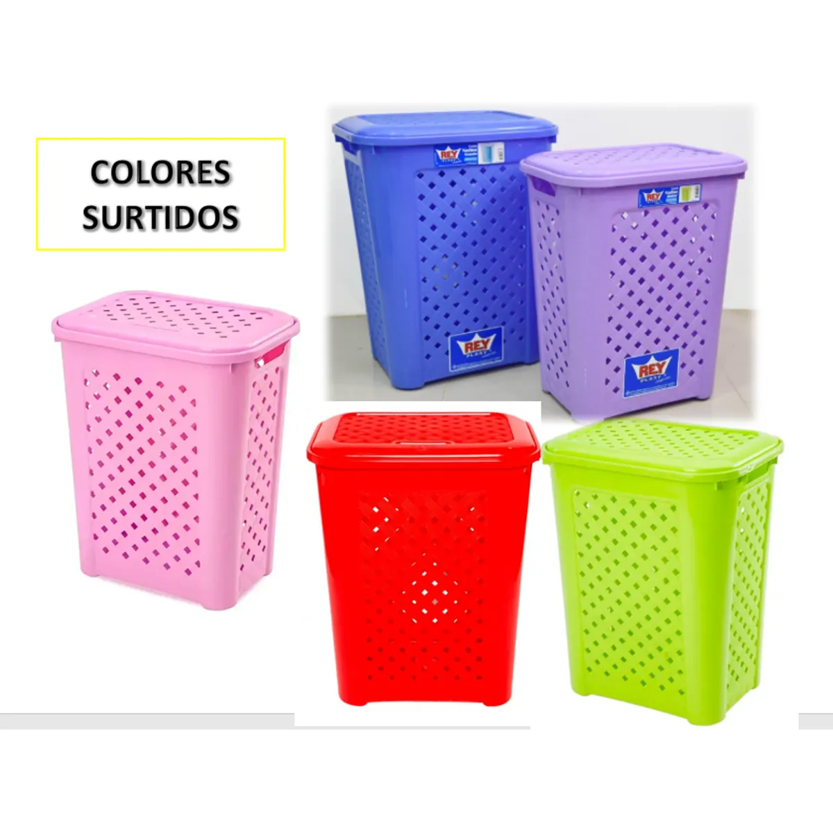 REY PLAST - Cesto Nadine Junior - Colores Variados